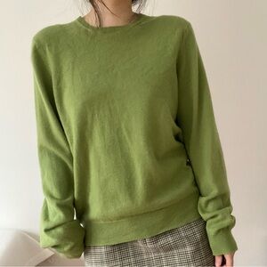 SOLD Uniqlo 100% cashmere green sweater